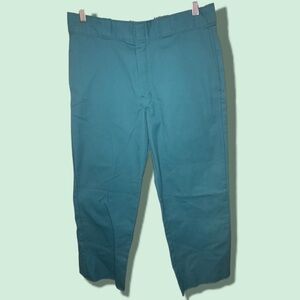 Dickies Aqua Blue 874 Original Fit Work/Skate Pant with Frayed Hem, Size 32x27